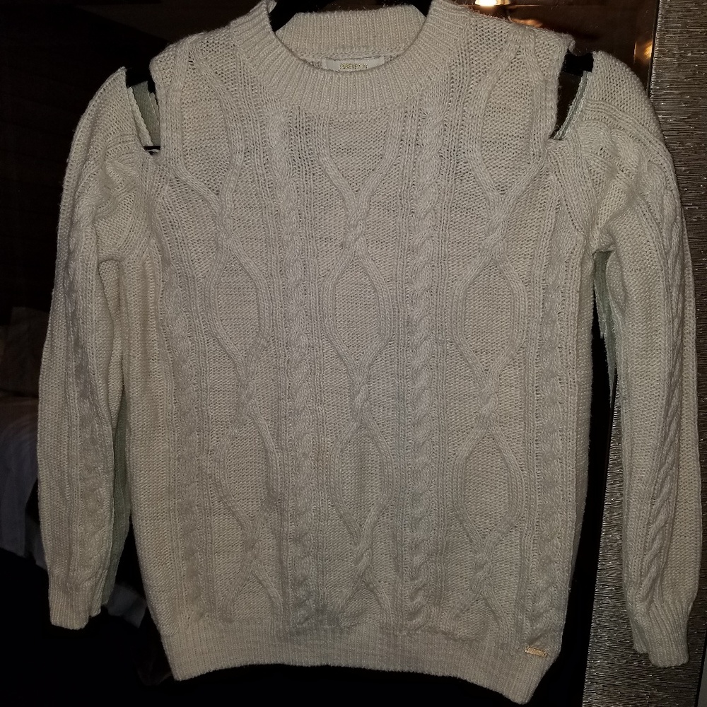 Open shoulder sweater